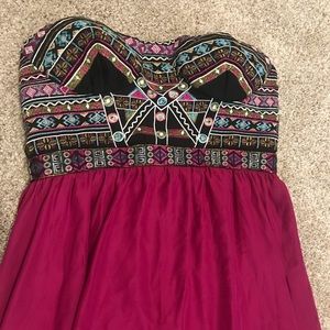 Strapless maxi dress